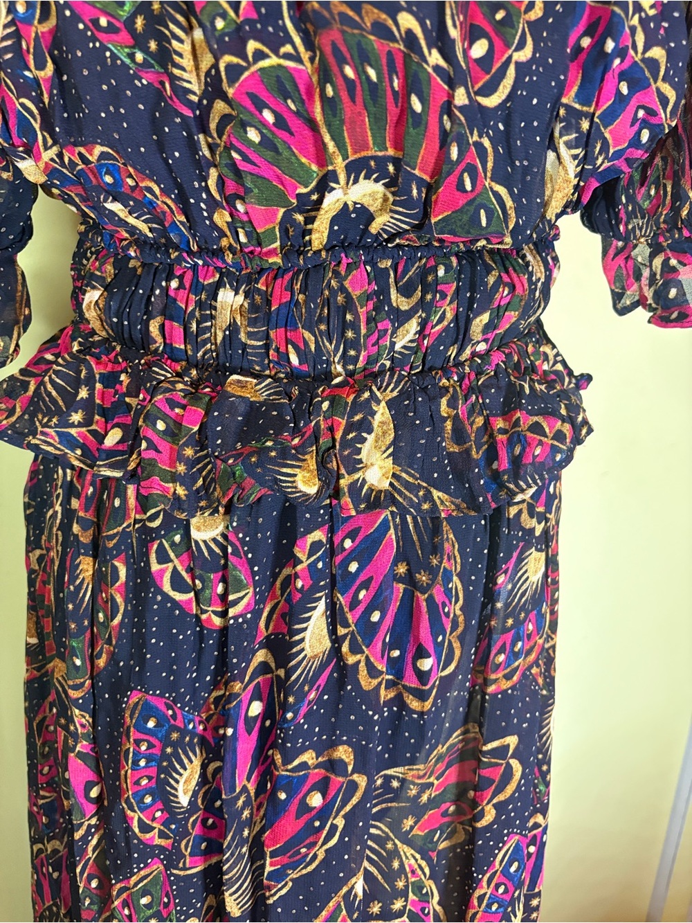 Farm Rio Butterfly Sky Tiered Maxi Dress. Medium NWT - Picture 11 of 15